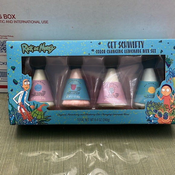 NIB Rick and Morty “Get schwifty” color changing lemonade mix set. Cocktail mix - Picture 1 of 8